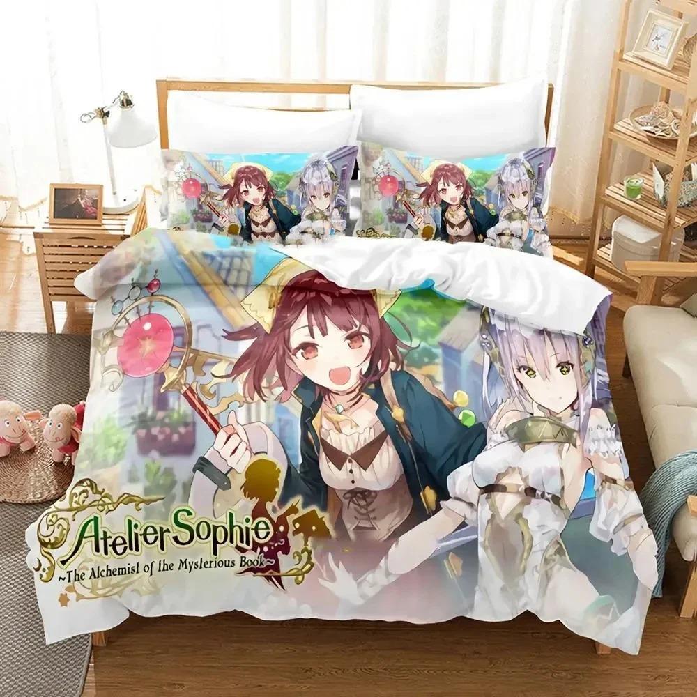 Atelier Sophie Алхимик Загадочной Книги Комплект Постельного Белья Мальчики Девочки Размер Twin Queen Пододеяльник Наволочка Постель Дети Взрослый Инструмент