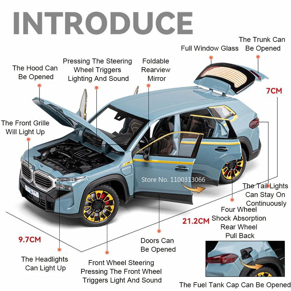1:24 Хм 7 Моделей Сплав Машина Литой Миниатюрные Игрушки 6 Открывающихся Дверей Звук Свет Инерционные Машинки Подарки на День Рождения для Взрослого Друга