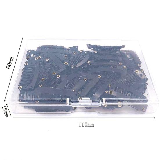 50 шт./компл. 6-зубчатый нескользящий невидимый парик для наращивания искусственных волос с фиксацией защелкивающимся зажимом