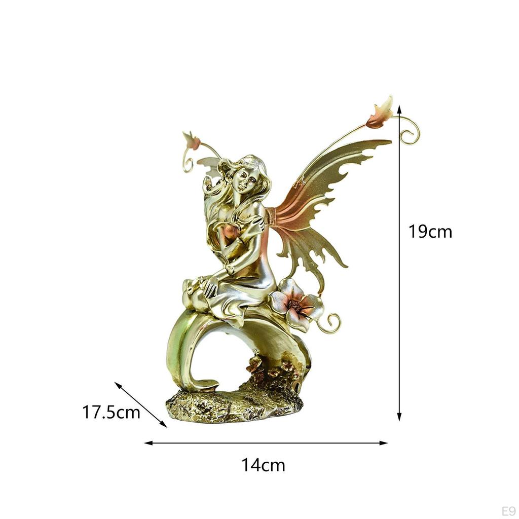 Фея Ангел Сад Статуя Статуэтка Газон Орнамент Декоративный Дисплей Статуя для Балкона