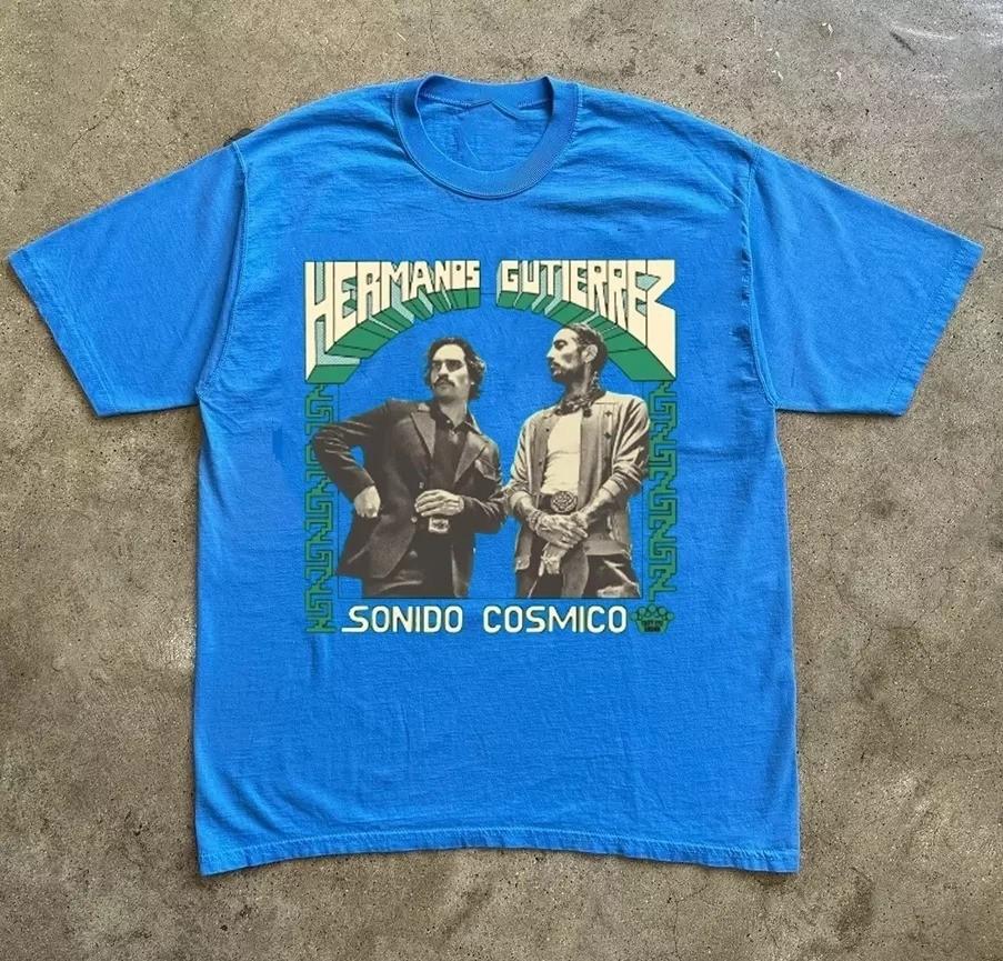 Hermanos Gutierrez - Sonido Cosmico Футболка Полный Размер S-5XL Синий MI511 Унисекс Футболка
