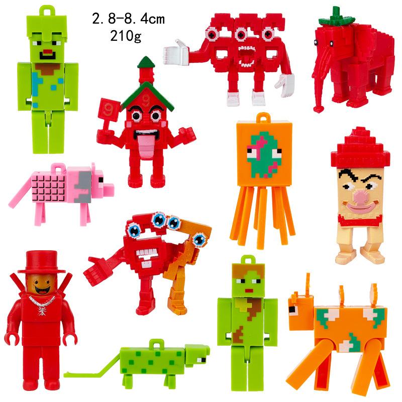Steal A Brainrot Action Figure Ornaments 67 House 9 Job Strawberry Elephant Kawaii Desktop Decoration Fans Kids Christmas Gifts