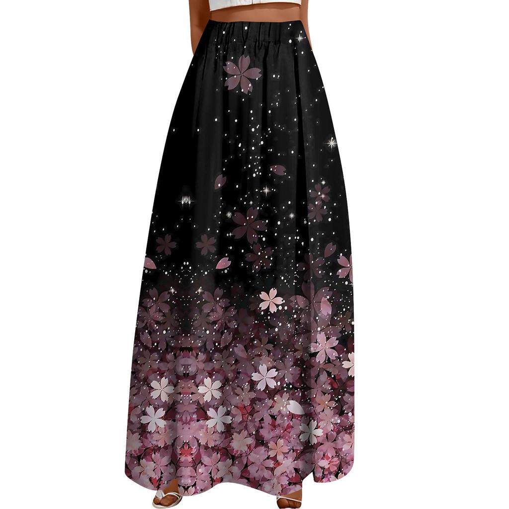 Женская повседневная модная распашная юбка с принтом в горошек Свободная плиссированная юбка до половины тела с карманами