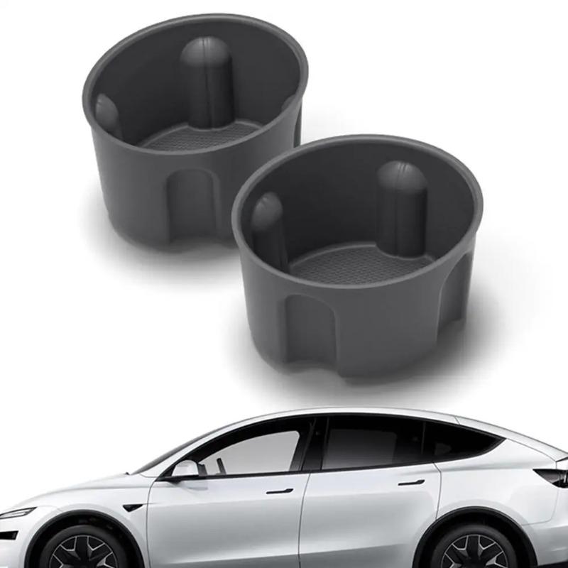 Для Tesla Model Y L 2026 Силиконовые Крышки для Трех Подстаканников Автомобильный Держатель для Напитков Отсек для Хранения Автомобильная Наклейка Автомобильное Украшение