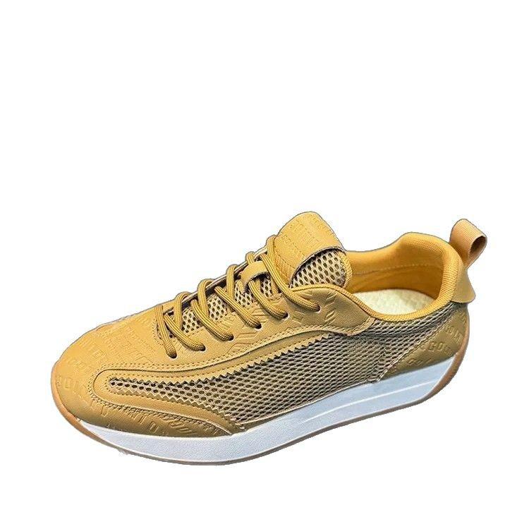 Мужские кроссовки новая весна сетчатые дышащие повседневные туфли мужские ретро на мягкой подошве папины кроссовки