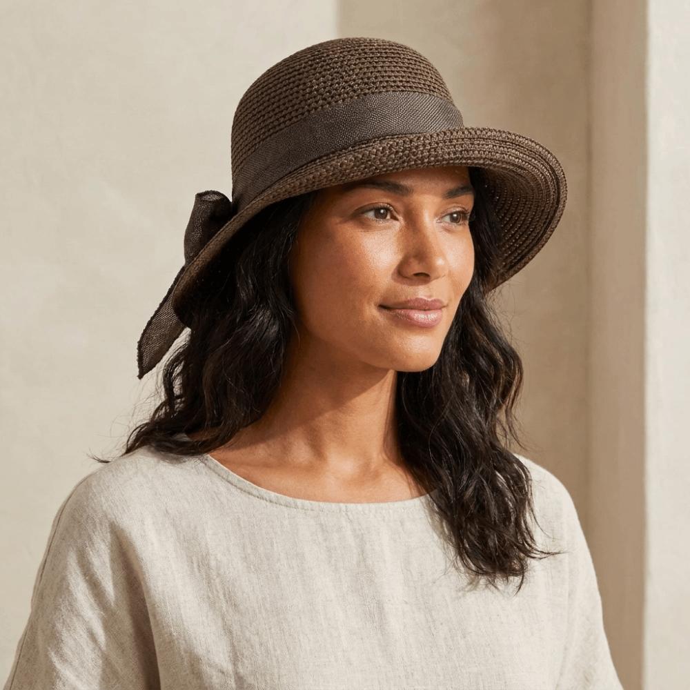 Portable Big Brimmed Woven Cap Hollow Out Bucket Hat Folding Sun Cap Bow Fisherman Cap  Camping
