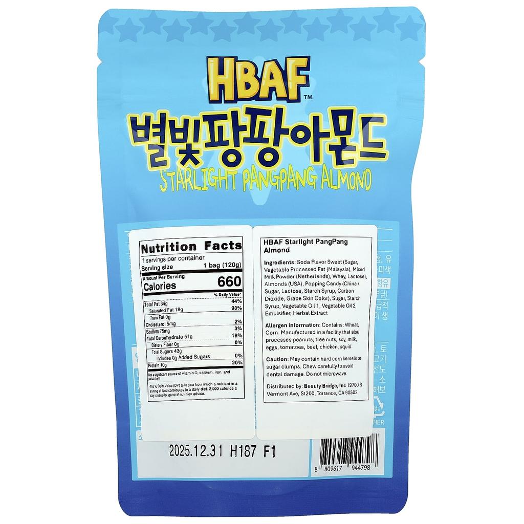HBAF Starlight Pang Pang Almond, 120g