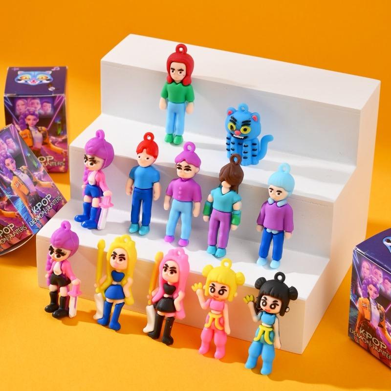 24 шт. Группа охотников на ведьм/Игрушка-сюрприз для промывки мозгов Тралареро Тралала Тунгтунгтунг Сахур Бомбардинокрокодило Фигурки Брелок @/