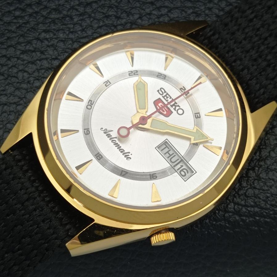 ВОССТАНОВЛЕННЫЕ ВИНТАЖНЫЕ SEIKO 5 AUTO 6309A ЯПОНИЯ МУЖСКИЕ СЕРЕБРЯНЫЕ ЧАСЫ С ЦИФЕРБЛАТОМ a425928-2