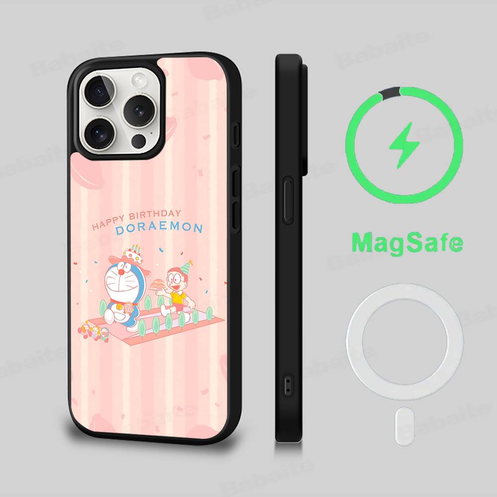 Cute Cartoon-u-Doraemons-t Phone Case For IPhone 17 Air 16 15 14 13 12 11 Pro Max Plus For Magsafe Wireless Charge Cover