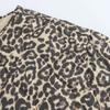 Parkas Leopard Print Quilted Jacket Women Vintage Long Sleeve Padding Warm Winter Woman Coat Zip Up Short Padded Jacket
