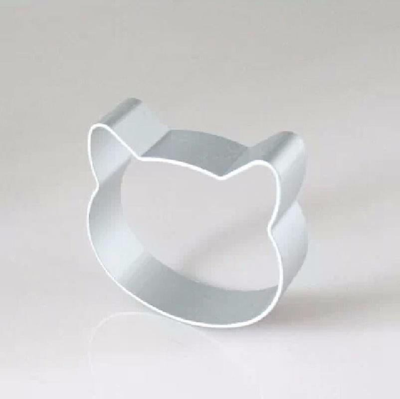 2PCS Stainless Steel Cat Shape Cake Mold DIY Fondant Mould Cookie Cutters Baking Tools