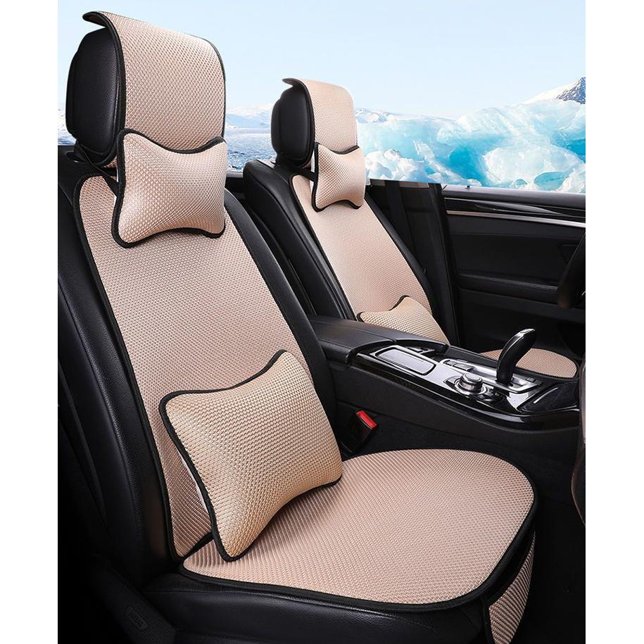 WTEMPO Летний комплект подушек для автомобиля Ice, крутая, удобная, дышащая, высококачественная, деловая, противоскользящая, двухслойная, вязаная подушка для автокресла