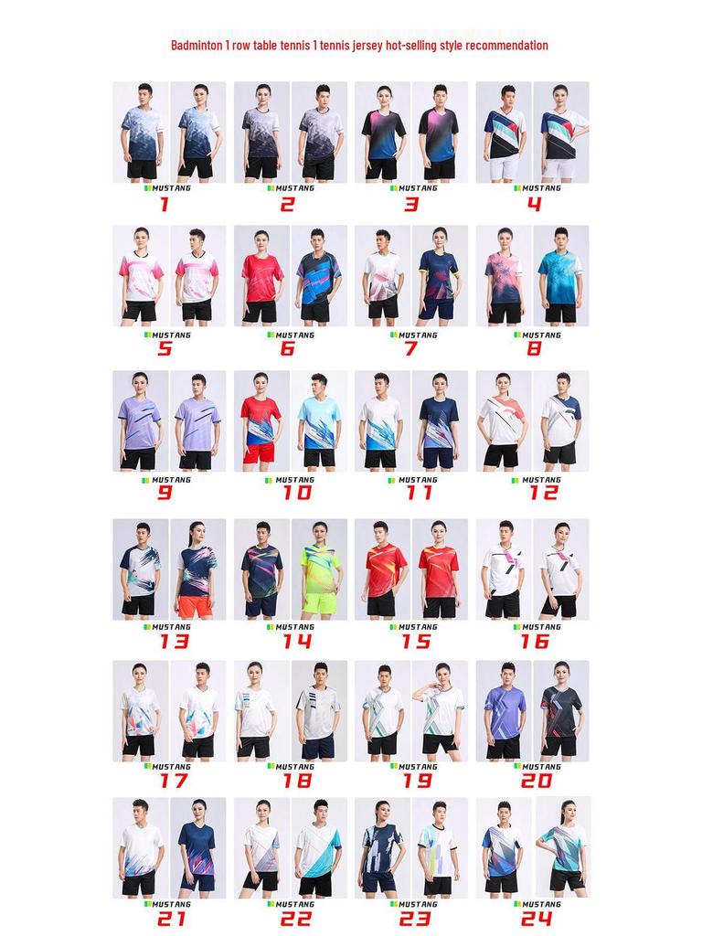 Unisex Quick-Dry Badminton & Tennis Summer Jersey Set