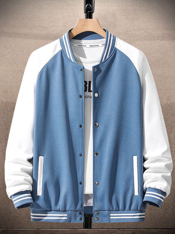 Осень 2024 Мужская свободная бейсбольная куртка: Модный бренд для подростков и студентов, универсальный повседневный стиль.