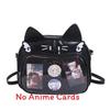 Mechanical Student Cat Backpack With Grid Pocket Cartoon Print For Wear Casual