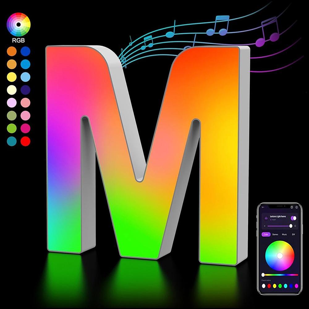 Name Letter Alphabet Light Smart Number Lamp MeRGBW App LED Letters Light Game