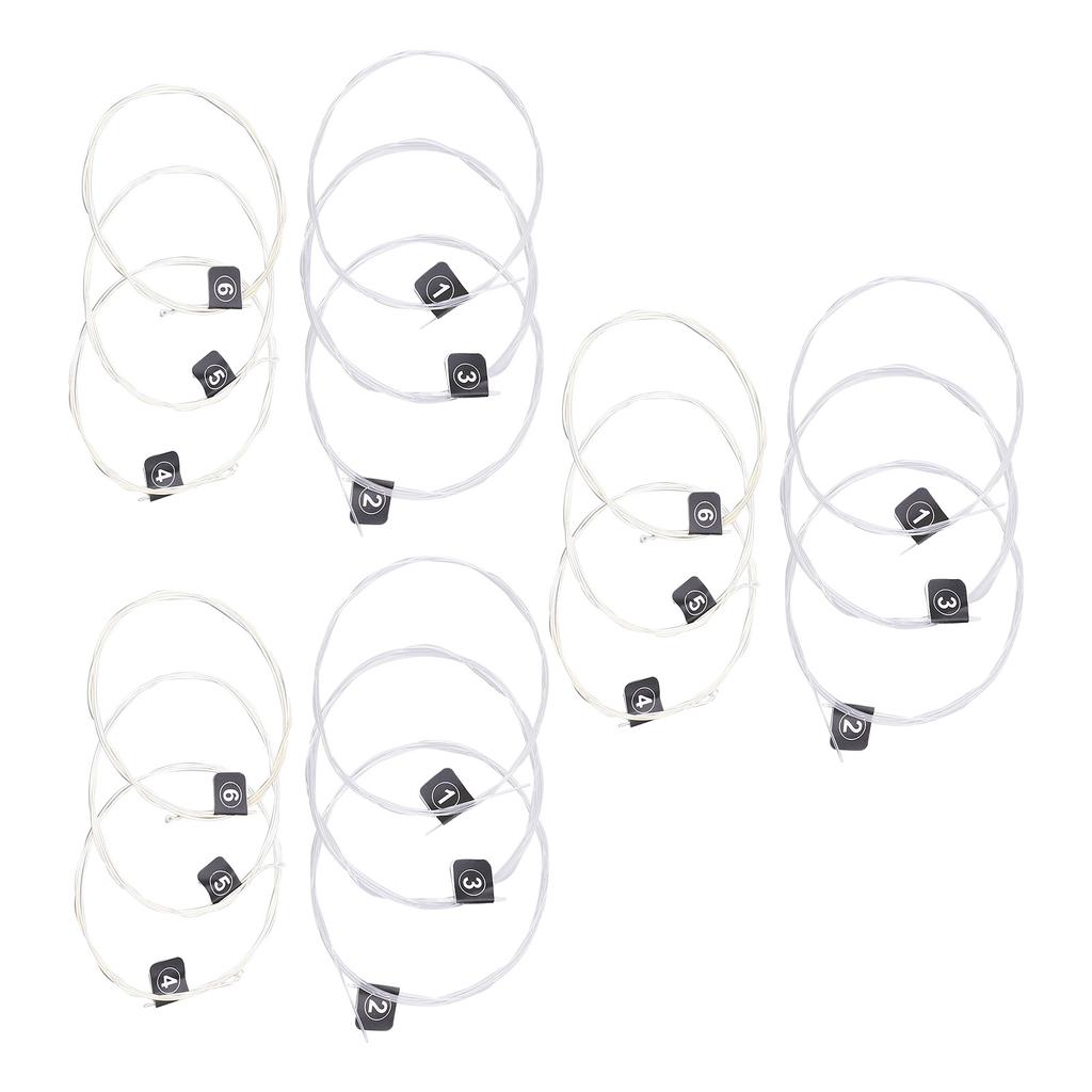 3 комплекта струн для классической гитары, сменные, стабильный строй, нейлоновые, посеребренные, аксессуарыNX36