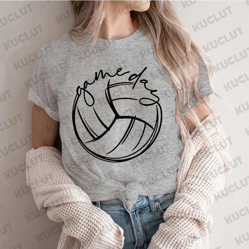 Футболка Game Day для женщин, одежда, футболки для волейбола Game Day, женская одежда, футболка для волейбольного сезона, футболка для волейбольной команды, верхняя часть
