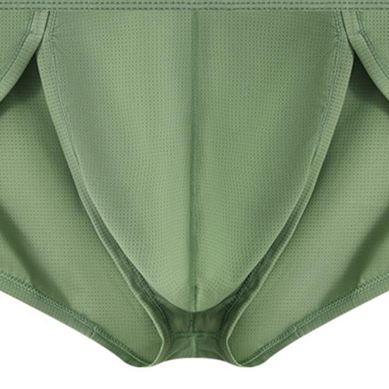 Мужские трусы с высокой эластичностью, облегающие, однотонные, дышащие, гладкие, с заниженной талией, нижнее белье для повседневной носки