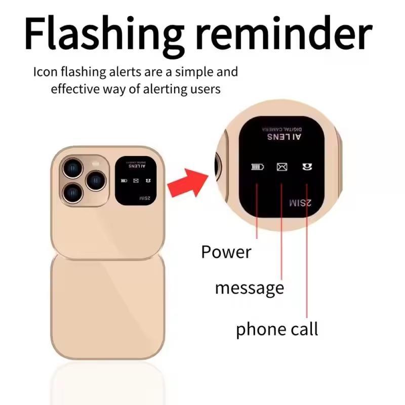 I16 PRO складной мини мобильный телефон 2G две SIM-карты быстрый набор Magic Voice экран 1,77'' разъем 3,5 мм раскладной сотовый телефон Type-C