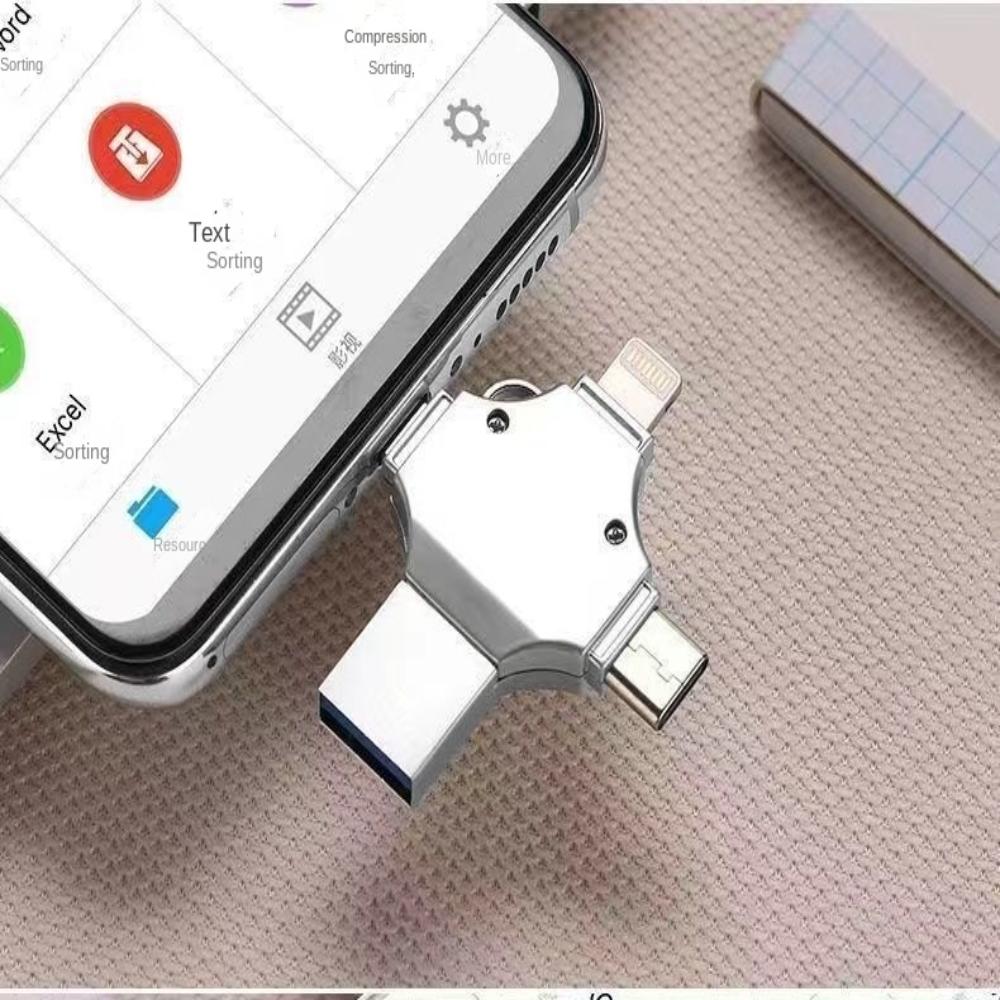 USB3.0 Высокоскоростной U-диск, двойного назначения для мобильного телефона и компьютера, Apple, Micro, Type-C Многофункциональный «четыре в одном»