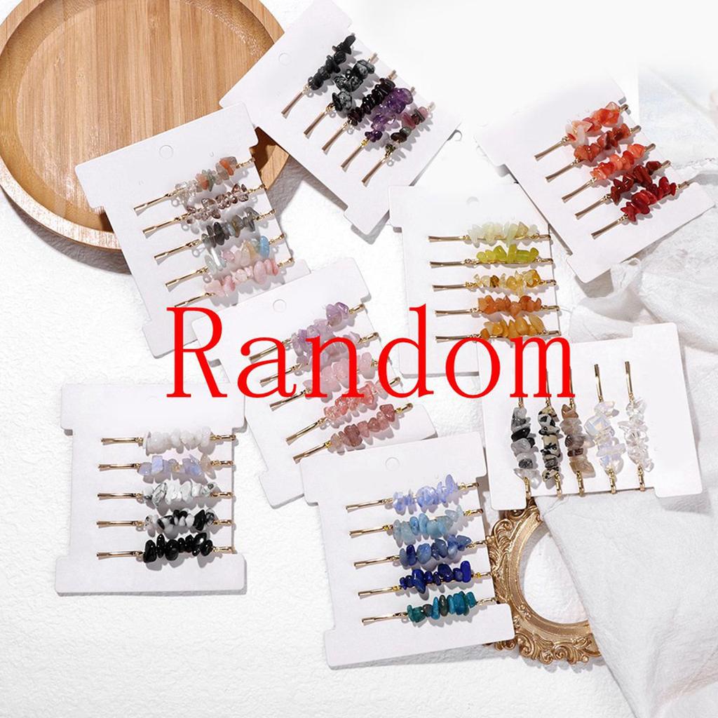 Fashion Natural Irregular Gravel Crystal Set Hair Clip Simple Girlfriends Gift Hair Accessories