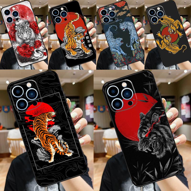 Тигр Красное Солнце Японское Искусство Для Huawei Nova 5T 9 10 SE 7i 8i 11i 12i Y60 Y61 Y70 Y72 Y73 Y90 Y91 P20 P30 P40 Lite Чехол