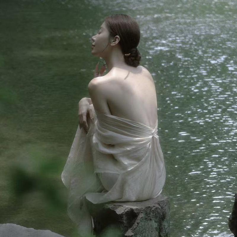 Летнее платье свободного кроя в стиле ханьфу в стиле дзен для женщин