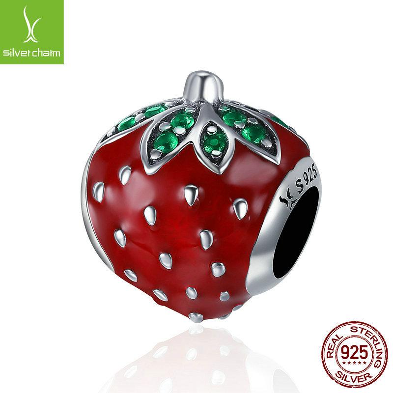 S925 Серебро Коллекция Разноцветных Фруктовых Бусин, Летний Ананас Лимон Сделай Сам Браслет Бисером Аксессуары