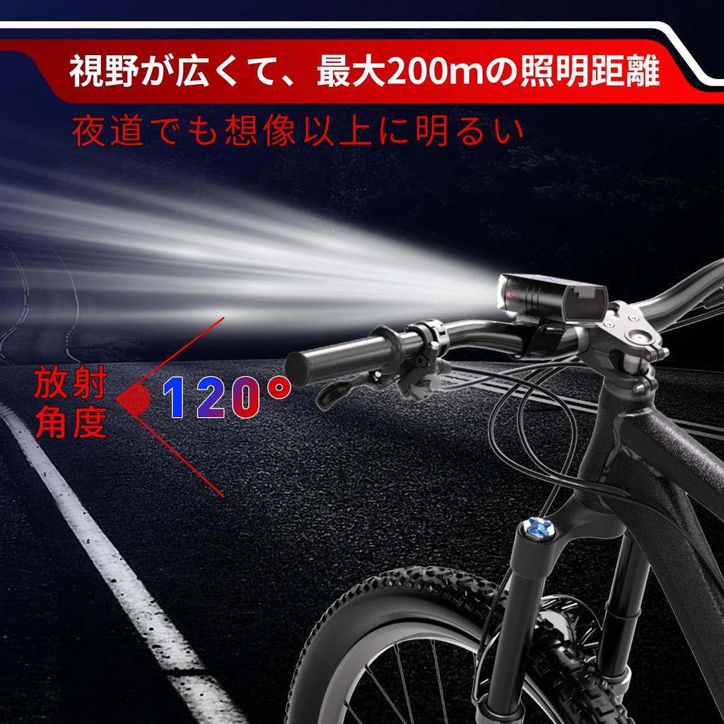 SALATI Road Bike IPX5 6 Lighting Wide with USB Perfect for and Emergency Power Night and Also doubles as a Includes Japanese Instruction