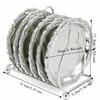 1set Round Shap Drink Coasters 3.94in Decorative Coasters European-Style Metal Coasters  For Home