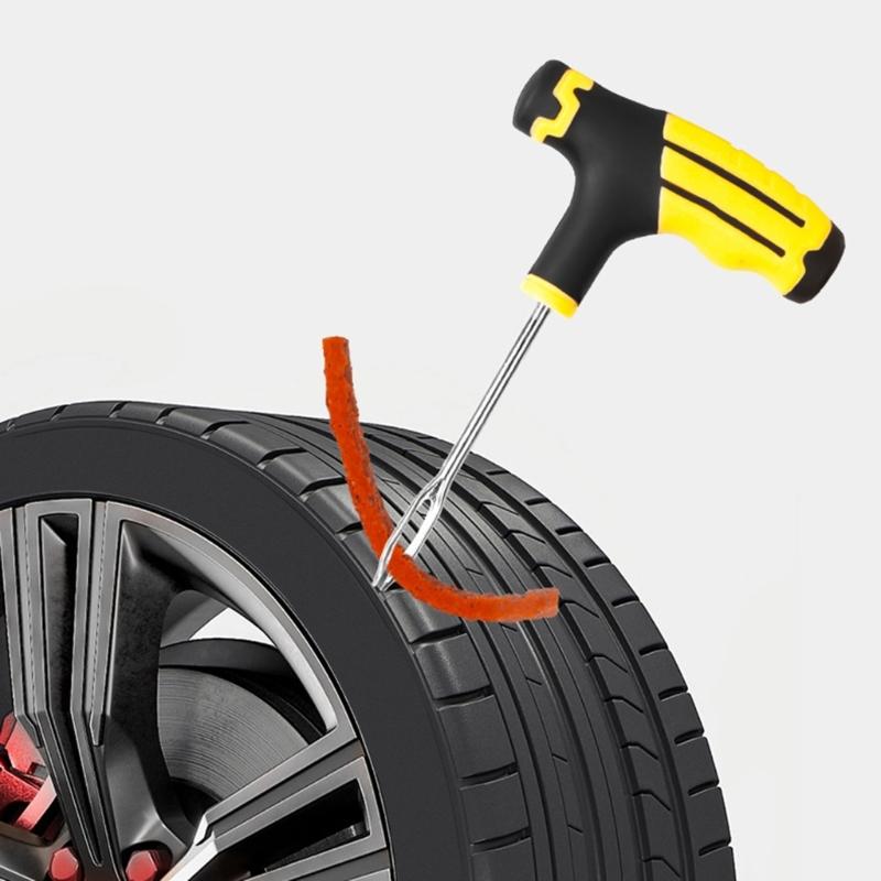 Автомобильный набор для ремонта шин Инструмент для ремонта проколов Автомобиль Мотоцикл Велосипед Прочный набор для ремонта бескамерных шин Набор инструментов с заклепками