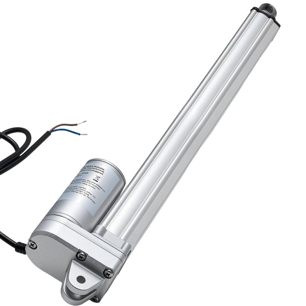 12V Linear Actuator, 304.8mm Stroke IP65 Waterproof Linear Actuator, 3000N 5mm/s Motion Actuators with Mounting Bracket for Solar Trackers, Industrial