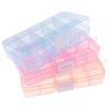 Adjustable 10 Compartment Plastic Storage Box Jewelry Screw Organizer Container