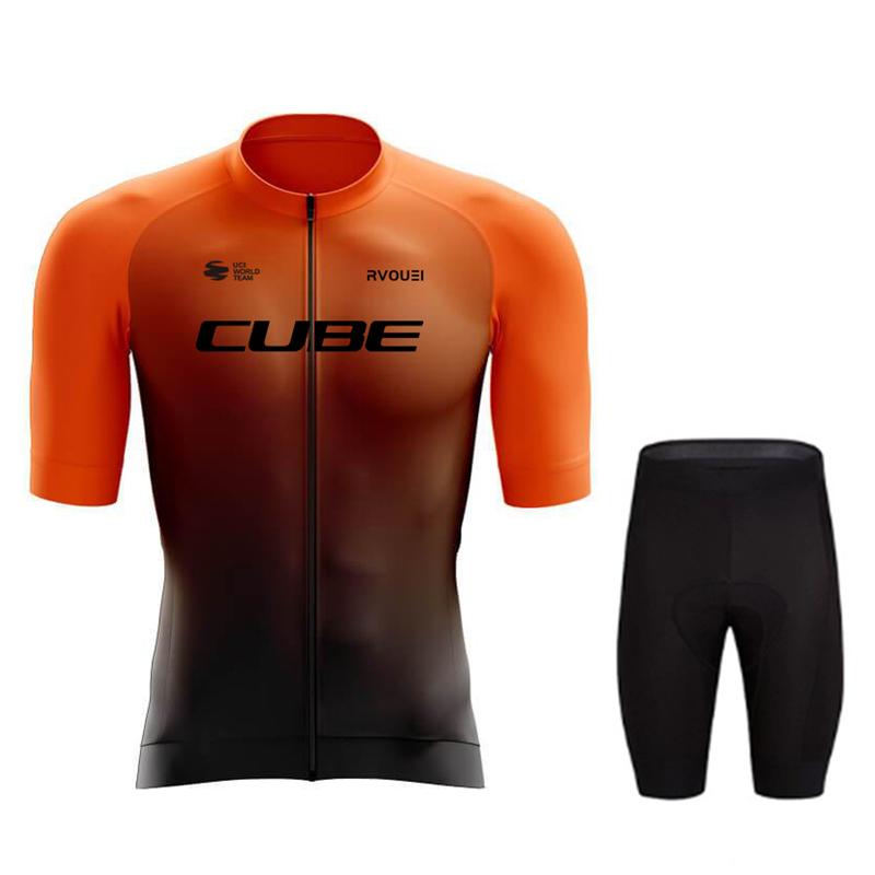 Cube Team Quick Drying Cycling Jersey SetSummer Breathable Cycling Suit Set 2026 Clothing MTB Bike Uniform Maillot Ropa Ciclismo Hombre Bicycle Suit