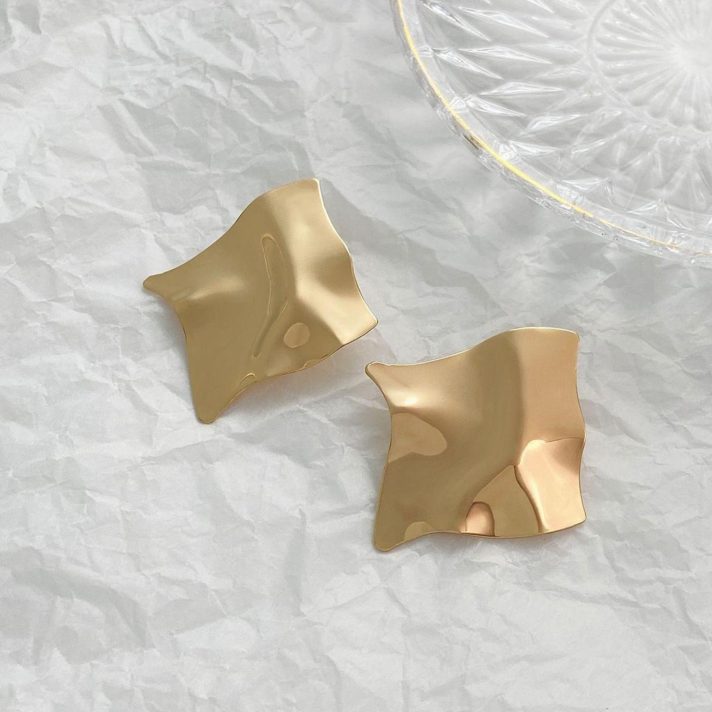 Новые трендовые модные нерегулярные металлические серьги с геометрическими блестками для женщин