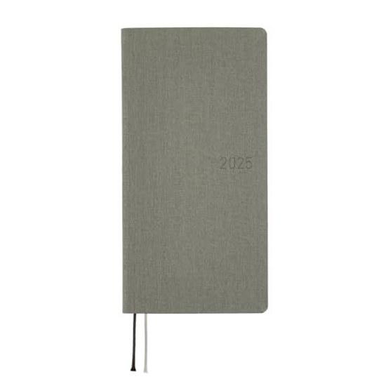 Hobonichi Techo 2025 Weeks Colors Smoke Gray April Start Weekly Planner Left Slim Vertical