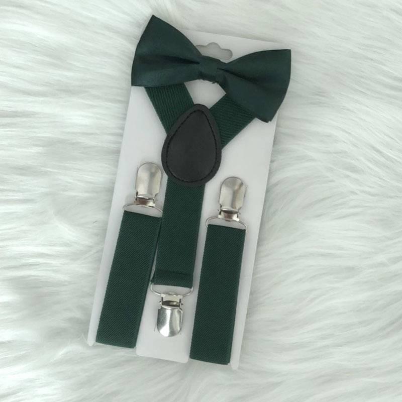 Стильный детский эластичный набор подтяжек и галстука-бабочки для мальчиков и девочек в нескольких цветах