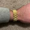 Мужской браслет шириной 15 мм, 8/9 дюймов, длинная цепочка для часов, мужской браслет из нержавеющей стали золотого цвета, ювелирные аксессуары для мальчиков