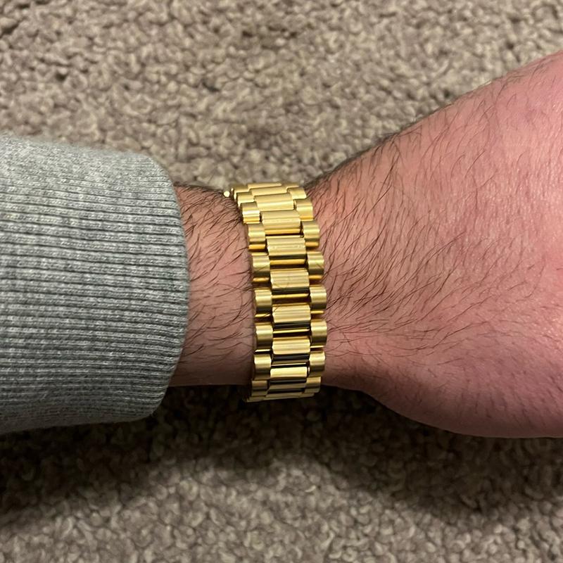 Мужской браслет шириной 15 мм, 8/9 дюймов, длинная цепочка для часов, мужской браслет из нержавеющей стали золотого цвета, ювелирные аксессуары для мальчиков