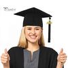 Матовая взрослая выпускная кепка унисекс регулируемая кепка бакалавра с 2025 очаровательными длинными кисточками выпускной наряд кепка бакалавра для выпускных фотографий колледжа