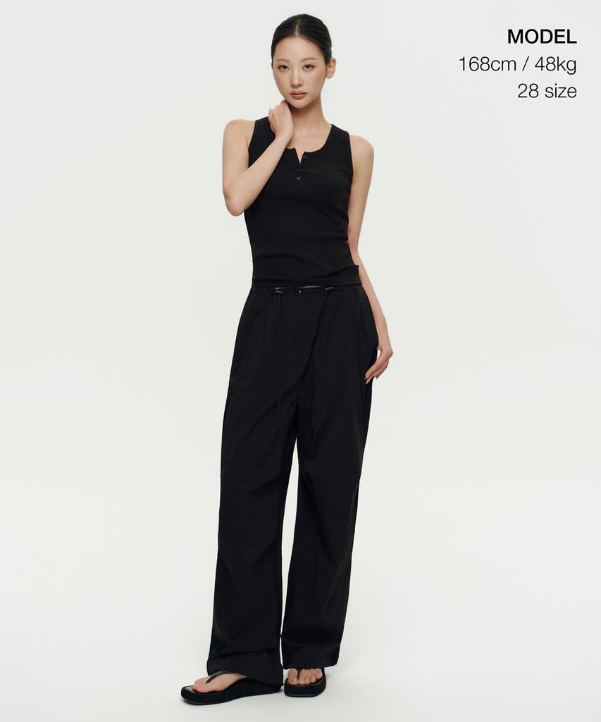 MUSINSA STANDARD WOMAN Women'S Parachute Pants [Black]