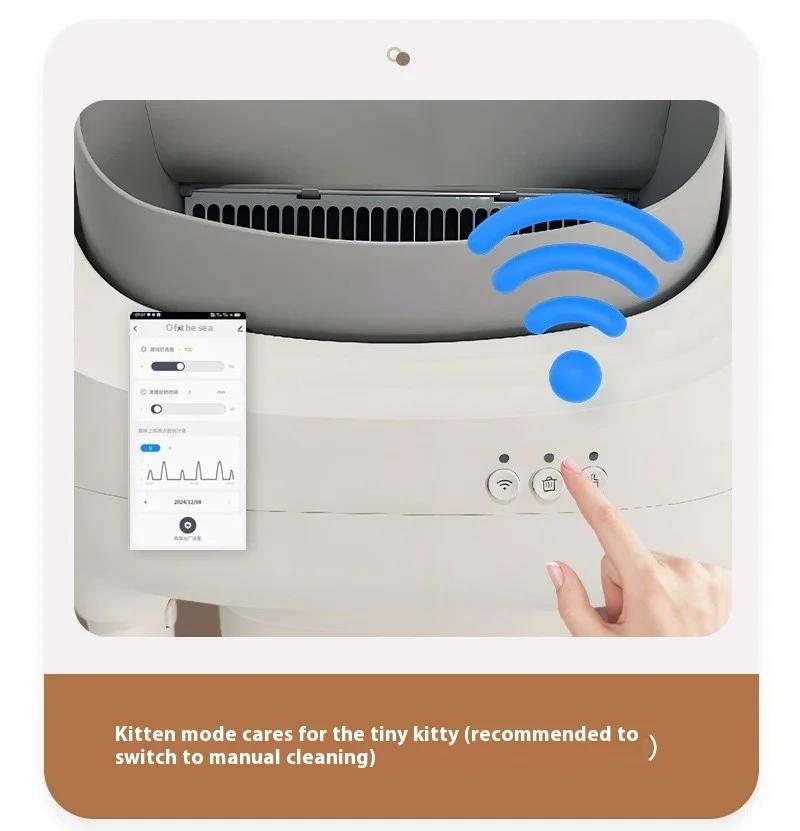 Hot promotion 11L Large Capacity Smart App Control Open-top Automatic cat - Box Basin with Dual Safety Sensors Self Cleaning
