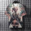 Japanese Style Anime Print Short Sleeve T-Shirt Men Full Size S-6XL Loose Fit Fashion Men T Shirts Comfortable Men Women Unisex