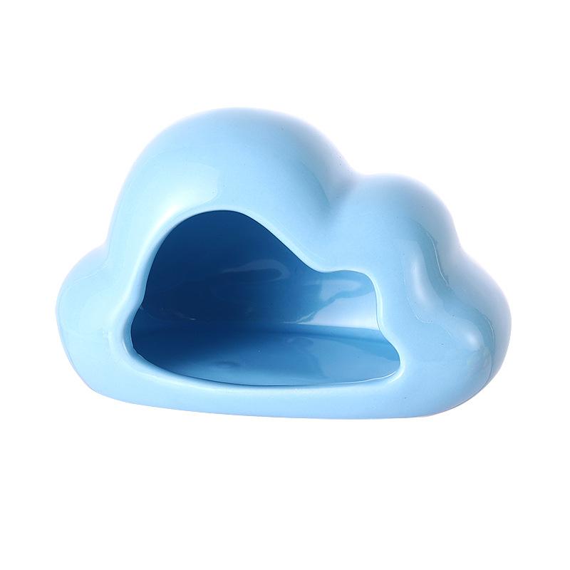 Керамическое гнездо для домашних животных Летняя прохлада Керамическое гнездо Охлаждающее летнее убежище для хомяков Креативное облако Ледяной домик для хомяков