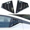 For Nissan Altima -2025 Rear Side Window Louvers,Racing Style Louvers Air Vent Scoop Shades Cover Blinds 1Pair (Glossy Black)