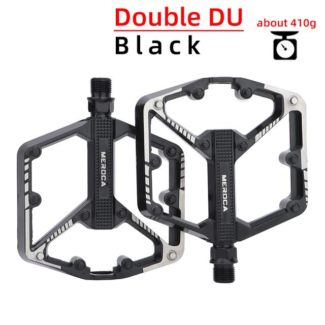 Factory Price MEROCA Black/Rainbow Aluminum Alloy Ultra Light Widened Anti-slip Bearing MTB Road Bike Pedals