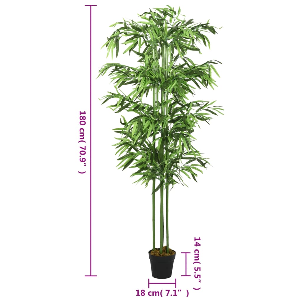Vidaxl Sztuczny Bambus, 864 Liście, 180 Cm, Zielony