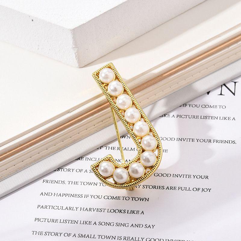 Брошь в классическом стиле, очаровательная брошь, булавка с буквой, модная брошь, модная булавка